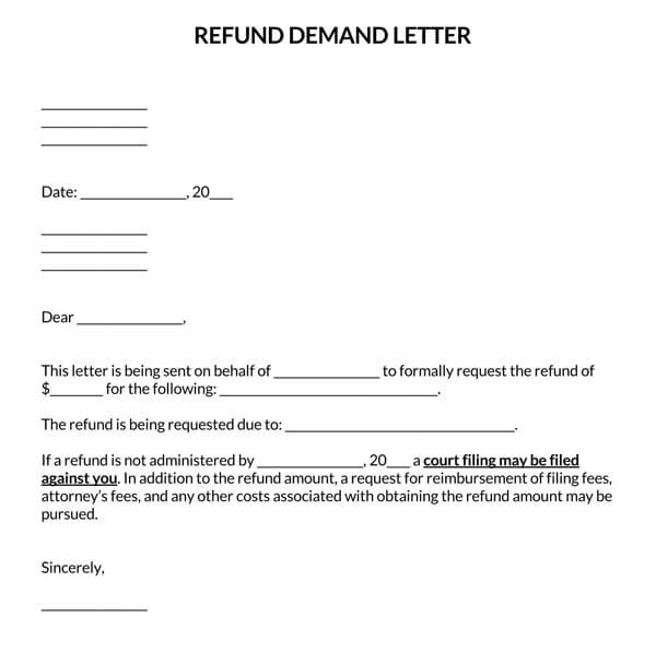 12 Refund Request Letter Samples How To Ask For Refund