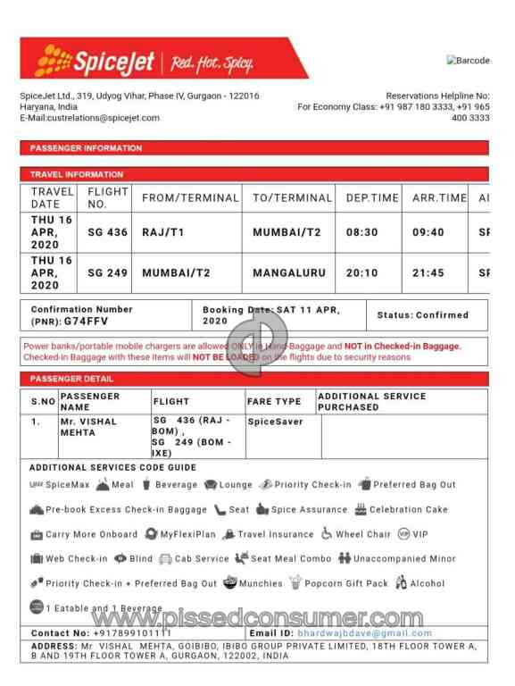 159 SpiceJet Reviews And Complaints Pissed Consumer