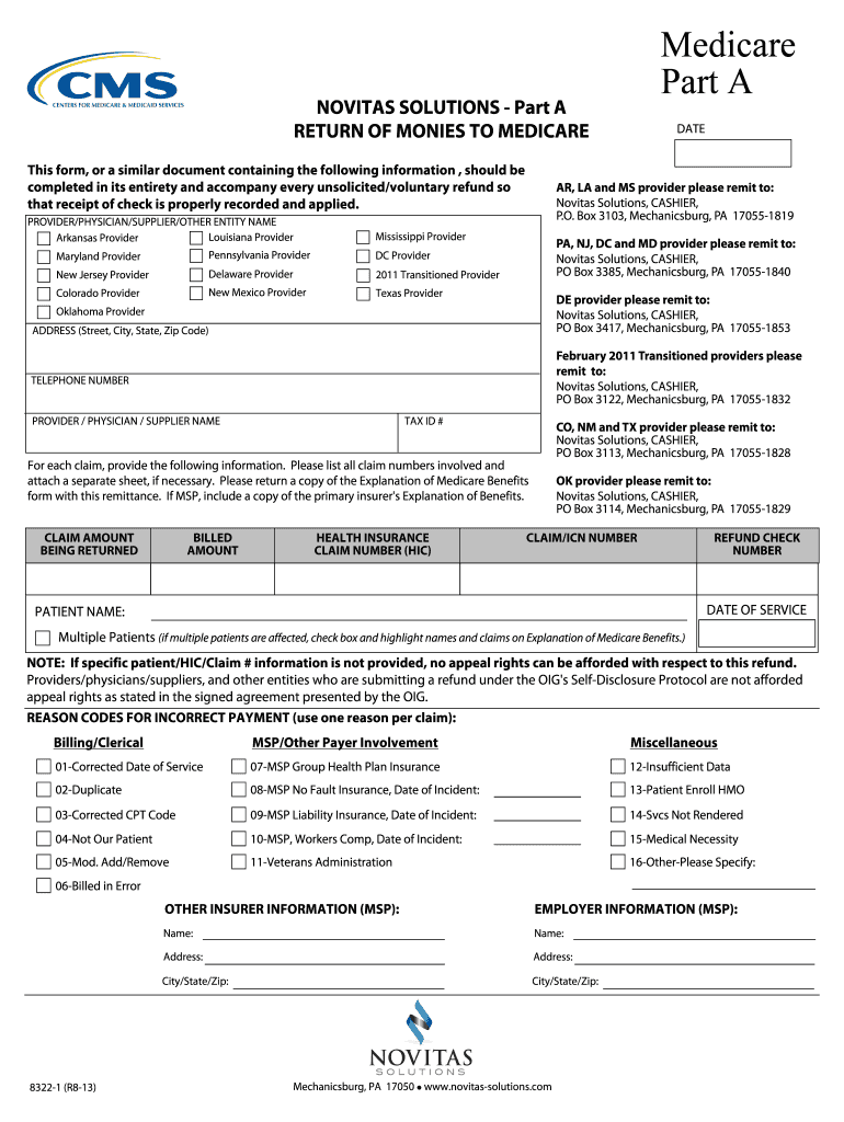 2013 2022 Form PA Novitas Solutions 8322 1 Fill Online Printable