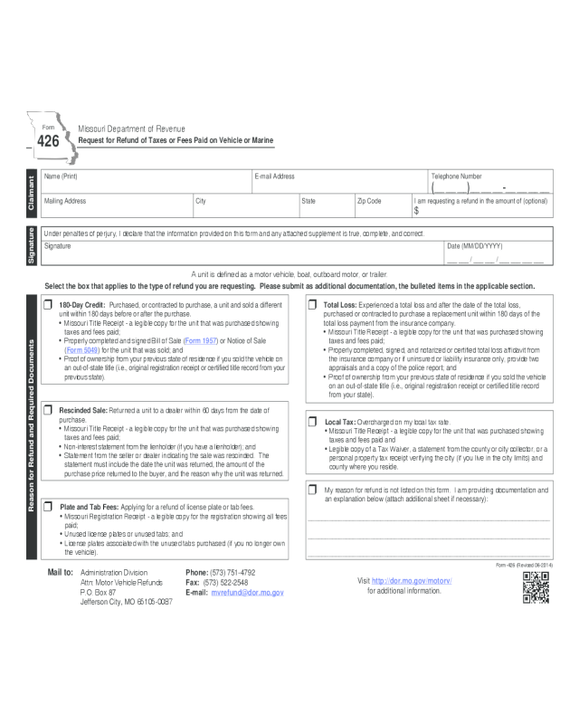 2022 Vehicle Tax Refund Form Fillable Printable PDF Forms Handypdf