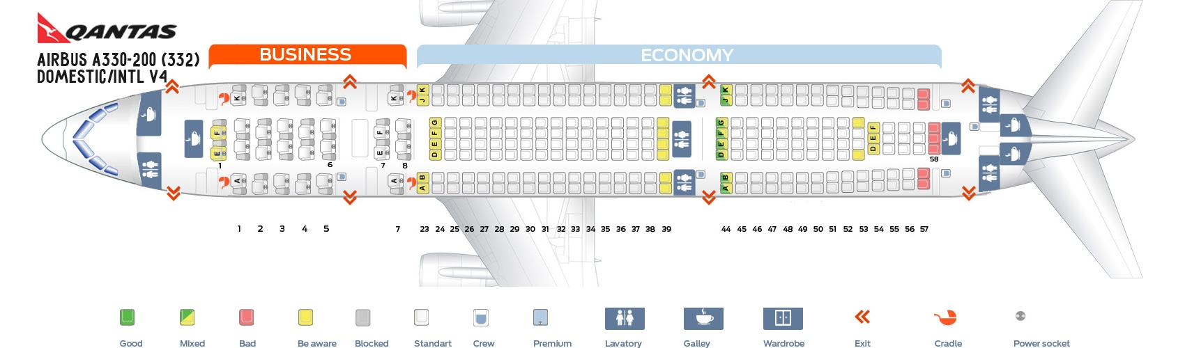 6 Pics Airbus A330 200 Qantas Seat Guru And Review Alqu Blog