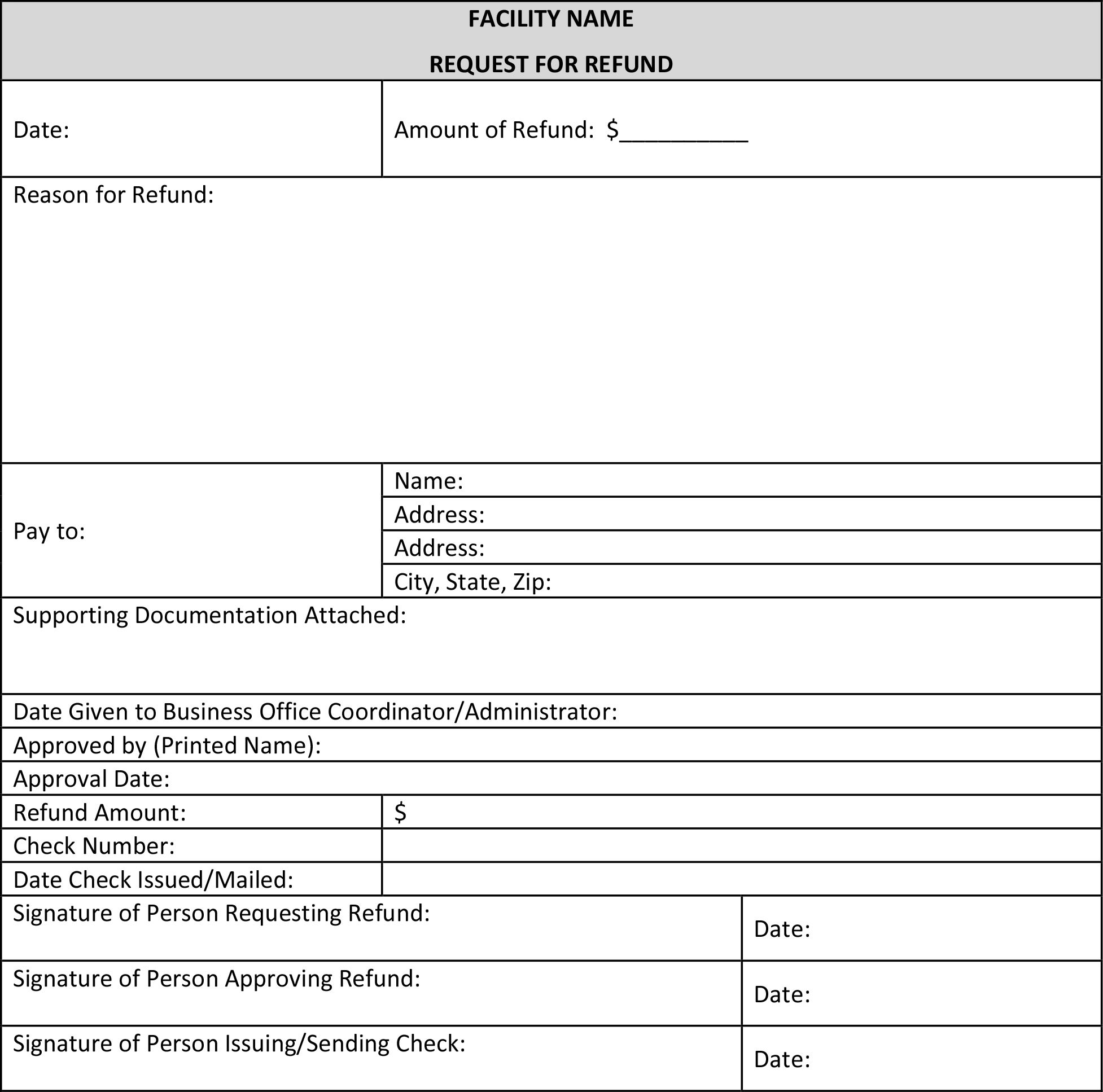 ASC Revenue Cycle E Tool ASC Refund Request Form Serbin Medical 