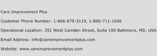 Care Improvement Plus Number Care Improvement Plus Customer Service