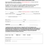 Credit Card Payment refund Authorization Form Printable Pdf Download