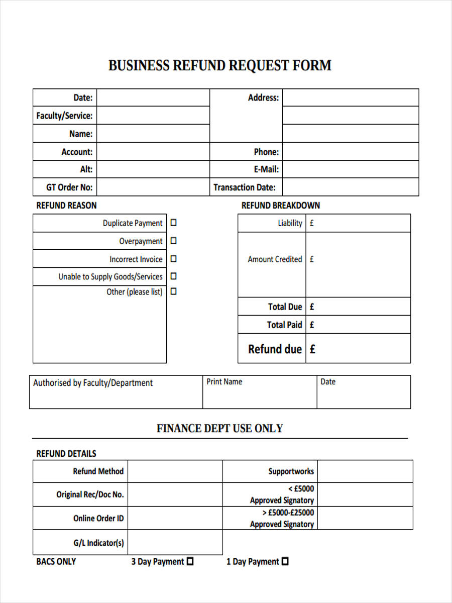  Download 28 Tax Refund Request Letter Sample