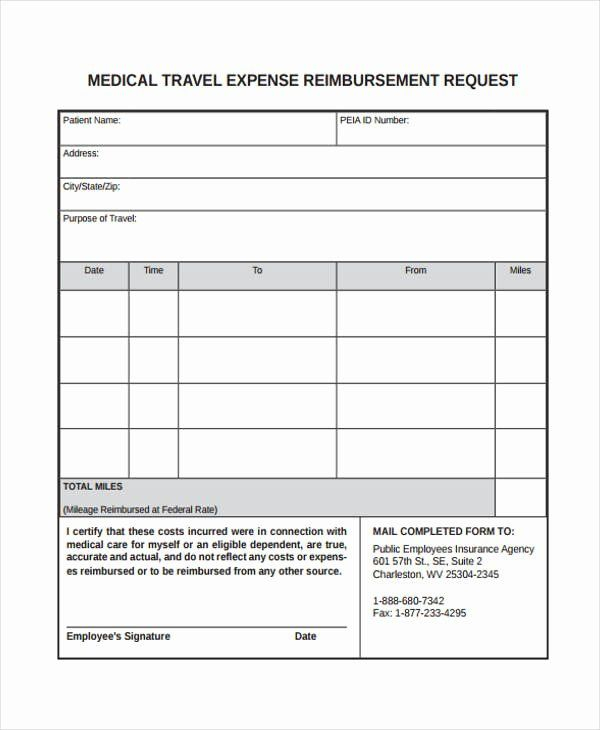 Expense Reimbursement Form Template Unique Free 33 Travel Request Form 