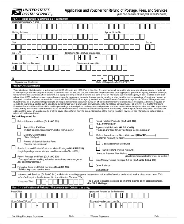 FREE 9 Sample Postal Order Forms In MS Word PDF