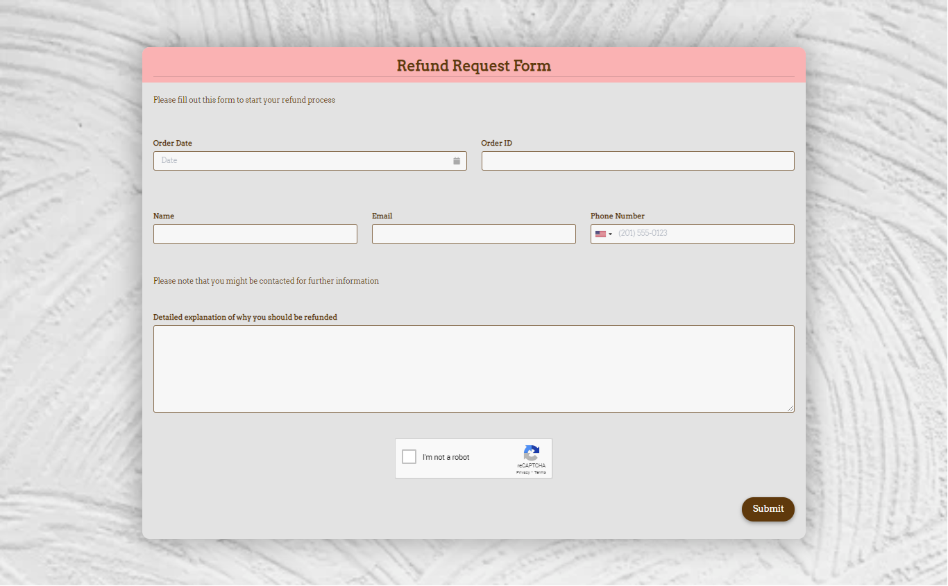 Free Refund Request Form Template Formplus