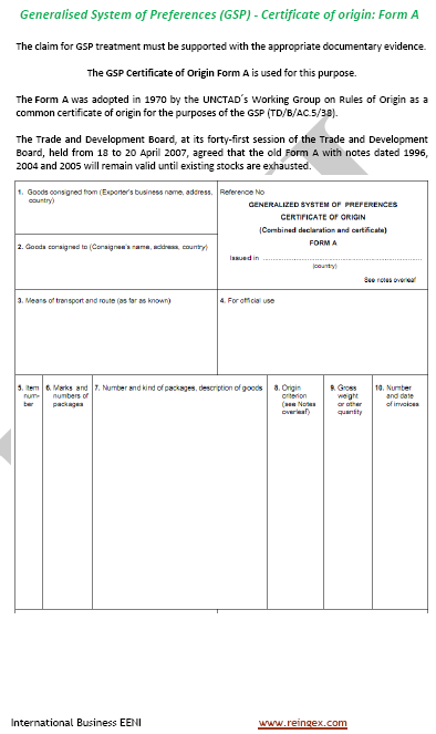 Generalized System Of Preferences GSP EU