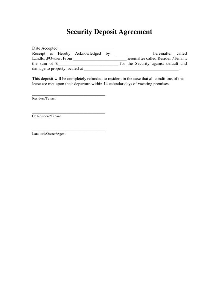 Get Our Image Of Security Deposit Refund Form Template Being A 