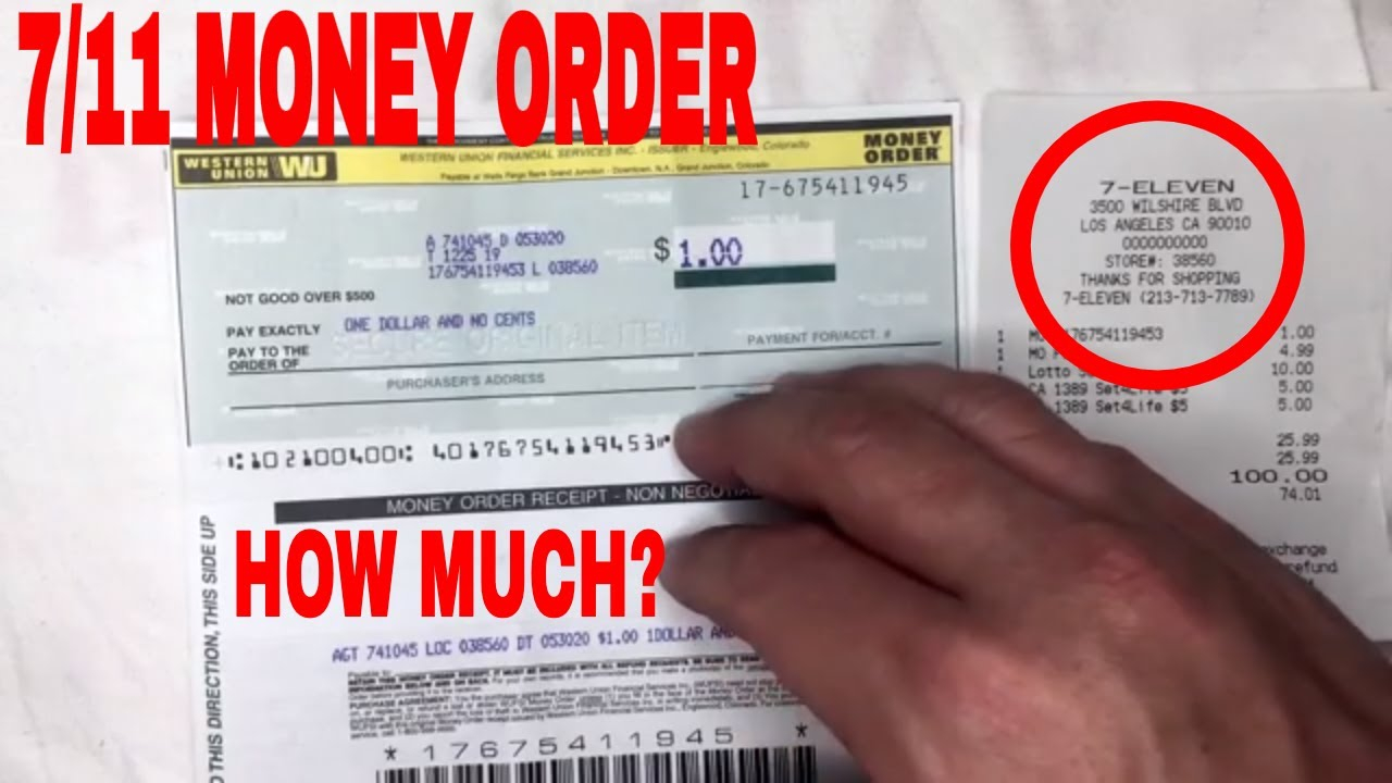 How Much Is A Money Order At 7 11 YouTube