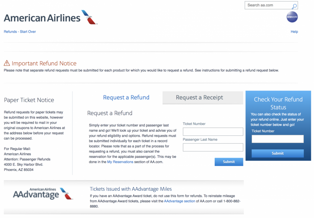 How To Request An American Airlines Refund Travel Season