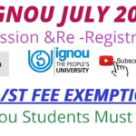 IGNOU SC ST Free Admission July 2022 Session SC ST Fee Exemption