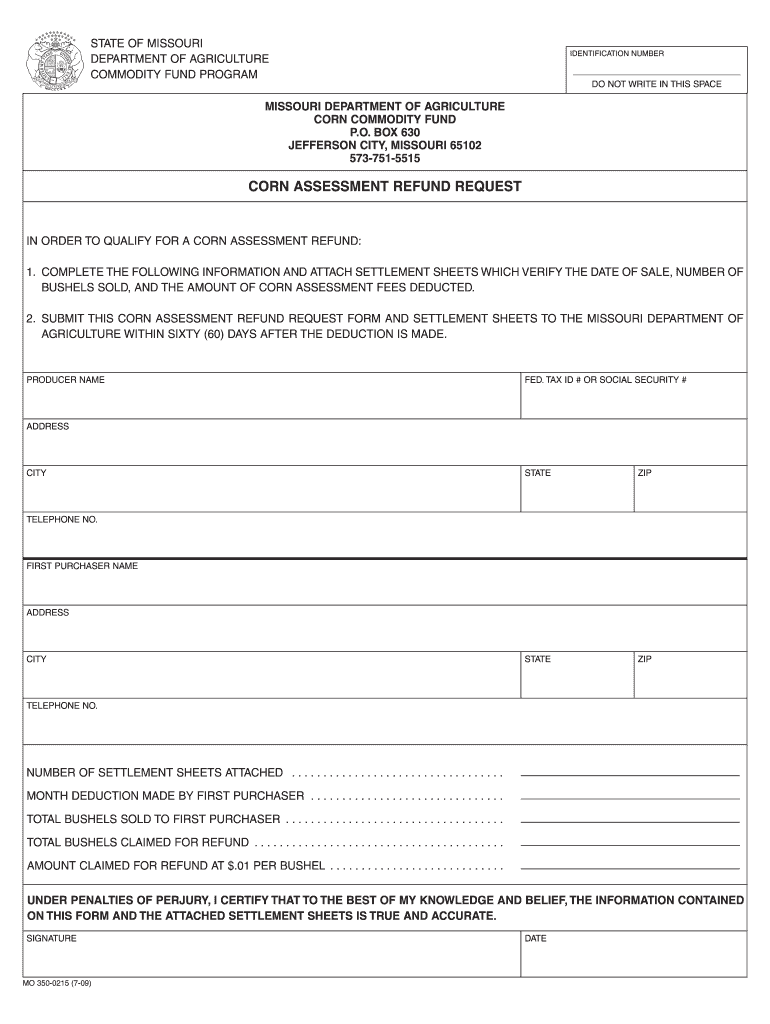 Iowa Corn Checkoff Refund Form Fill Out And Sign Printable PDF