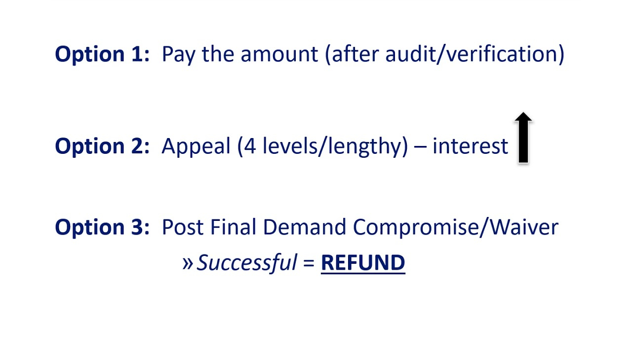 Medicare Refund Service Medicare Conditional Payment Waiver Compromise 