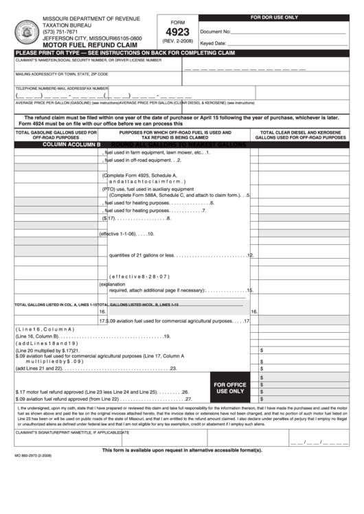 Missouri Gas Tax Refund Form Veche info 16