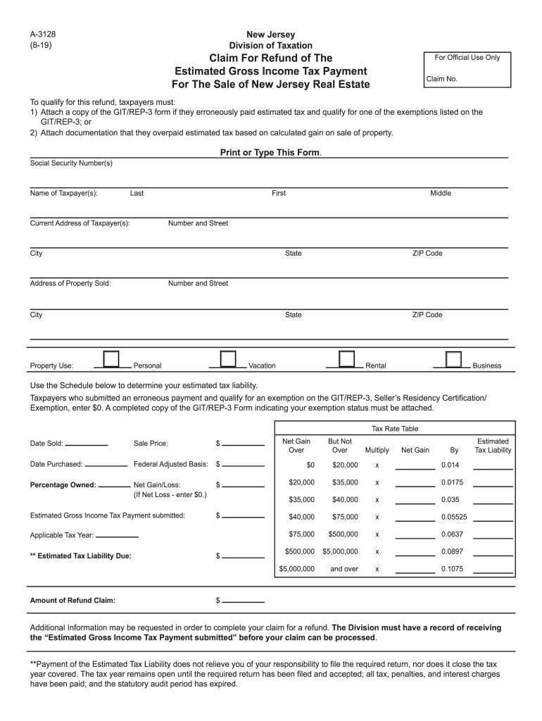 Nj Claim For Refund Form Fill Out Sign Online DocHub