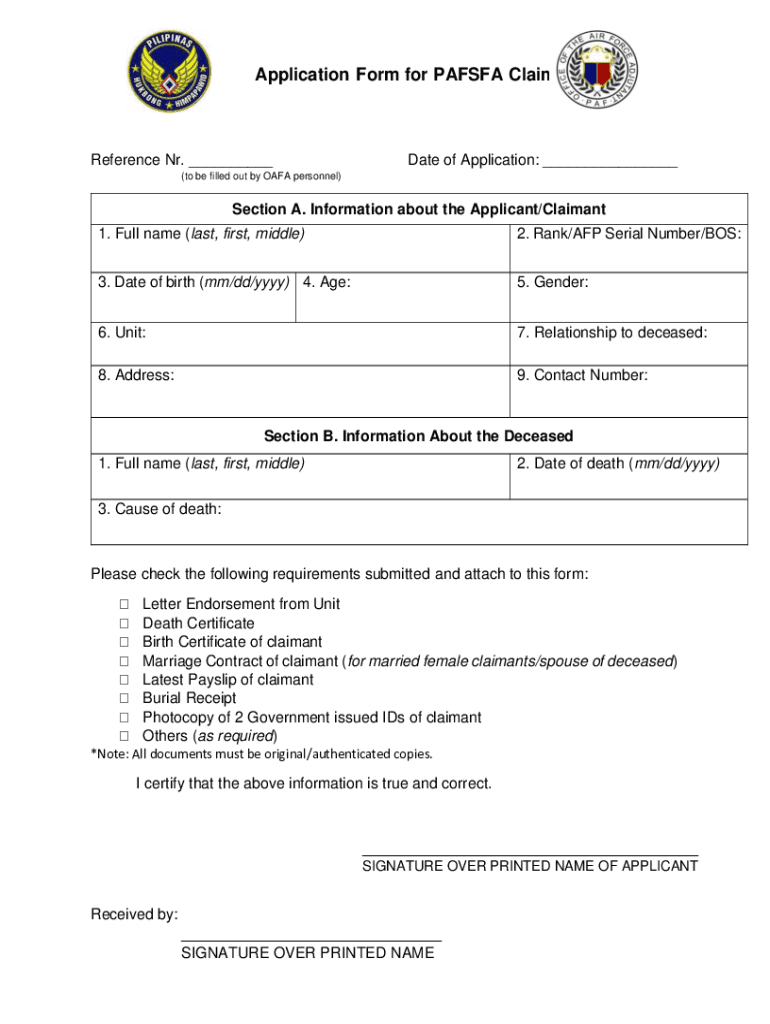 Paf Mrs Claims Fill Online Printable Fillable Blank PdfFiller