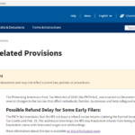 PATH IRS Refund Payment Dates And Processing Delays For Tax Returns