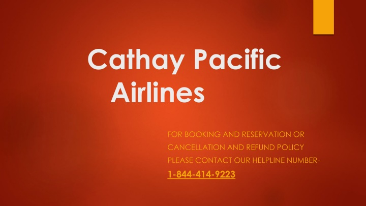 PPT Cathay Pacific Flight Refund Policy PowerPoint Presentation Free 