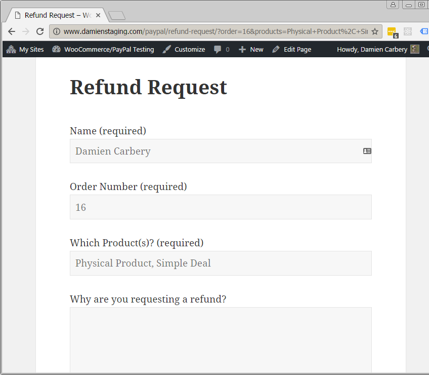 Refund Requests For WooCommerce Customers Using Contact Form 7