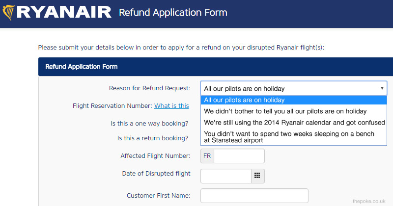 Ryanair Update Their Refund Form After All Those Flight Cancellations 