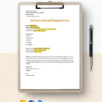 Software Refund Request Form Template Google Docs Word Apple Pages