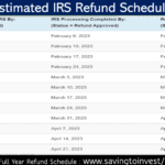 Tax Season 2023 Calendar And IRS Refund Schedule aving To Invest