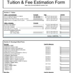 Tuition Fee Estimation Form