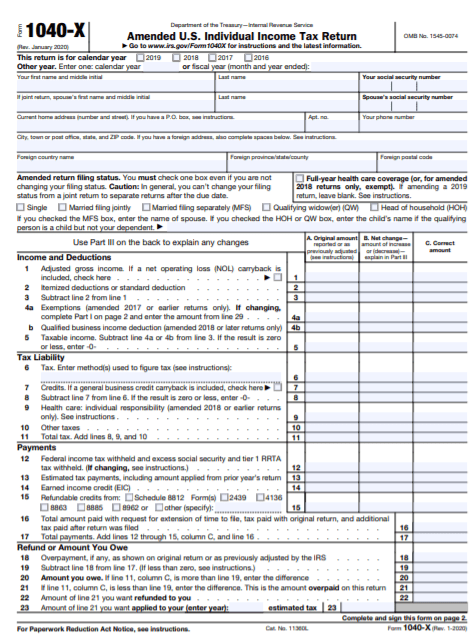 Where Is Amended Tax Return TaxesTalk