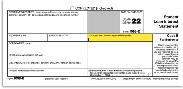 Your 1098 E And Your Student Loan Tax Information